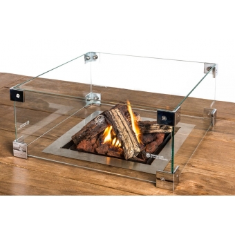 Glazen ombouw Cocoon Table Inbouwbrander - Vierkant