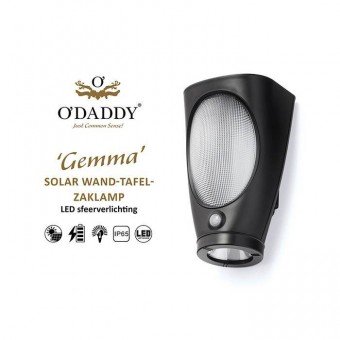 O'DADDY Solar tuinverlichting Wand-Tafel-Zaklamp GEMMA